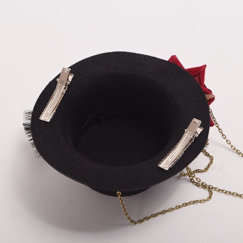 GRACEART Steampunk Accessories Mini Top Hat for Women Headwear (A) - Image 4